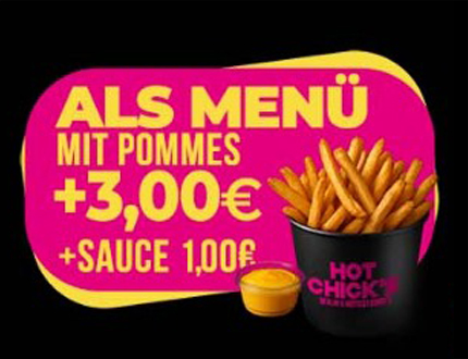 Als Menü mit Pommes +3€